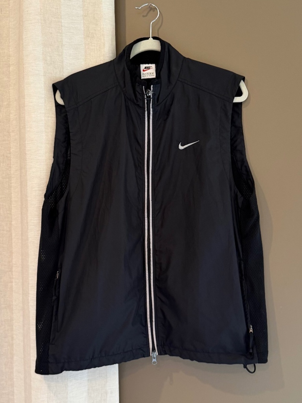 Boy's Nike Vintage Nylon Golf Full Zip Windbreaker Vest Jacket, Size XL 16-18